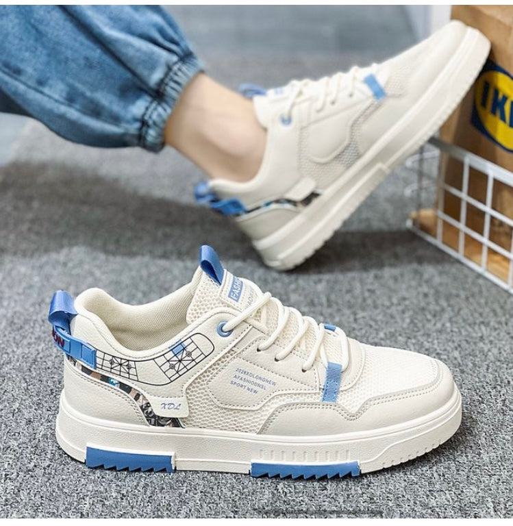 Men’s Premium Blue &amp; White Fashion Sneakers – Style and Comfort in Every Step